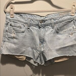 rag & bone Light Blue Distressed Jean Shorts